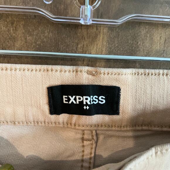 Express Womens Jeans Brown Denim High Rise Cropped Flare Stretch 10 R - Picture 4 of 12